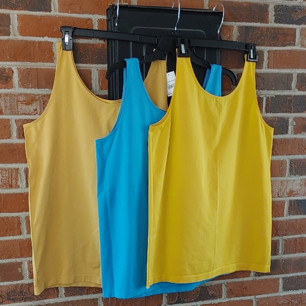 Cato Set of 3 Seamless Essential Tanks Size 22/24
